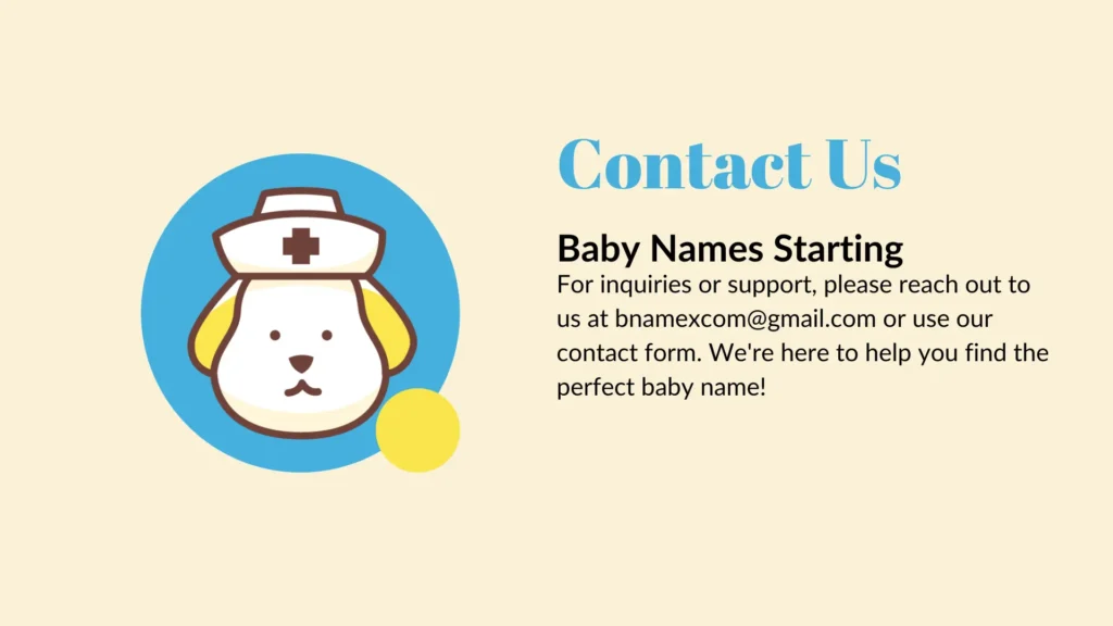 Contact Us - babynamesstarting.com